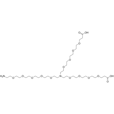 N-(Amino-PEG5)-N-bis(PEG4-acid) structure