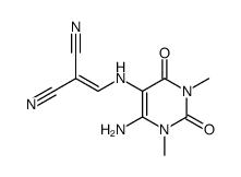 6-amino-5-((2,2-dicyanovinyl)amino)-1,3-dimethyluracil结构式