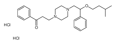 3-[4-[2-(3-methylbutoxy)-2-phenylethyl]piperazin-1-yl]-1-phenylpropan-1-one,dihydrochloride结构式