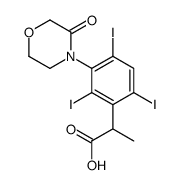 2-[2,4,6-triiodo-3-(3-oxomorpholin-4-yl)phenyl]propanoic acid Structure