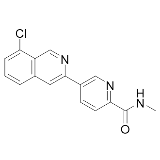 2-Pyridinecarboxamide,5-(8-chloro-3-isoquinolinyl)-N-methyl- structure