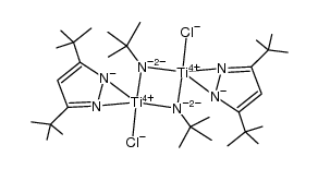 (tert-butylimido(chloro)(3,5-di-tert-butylpyrazolato)titanium)2 Structure