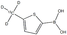 5-(Methyl-13C, D3)thiophene-2-boronic acid结构式