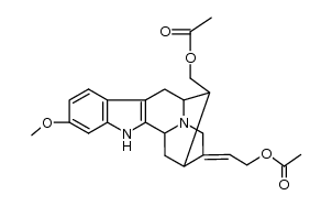 17,18-diacetoxy-11-methoxy-sarpagane Structure