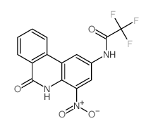 Acetamide,N-(5,6-dihydro-4-nitro-6-oxo-2-phenanthridinyl)-2,2,2-trifluoro- Structure