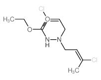 Hydrazinecarboxylicacid, 2,2-bis(3-chloro-2-buten-1-yl)-, ethyl ester Structure