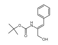 (Z)-tert-butyl (3-hydroxy-1-phenylprop-1-en-2-yl)carbamate结构式