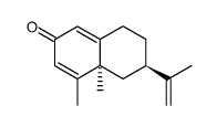 (4aS)-5,6,7,8-Tetrahydro-4,4aβ-dimethyl-6α-(1-methylethenyl)naphthalen-2(4aH)-one结构式