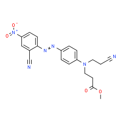 methyl N-(2-cyanoethyl)-N-[4-[(2-cyano-4-nitrophenyl)azo]phenyl]-beta-alaninate结构式