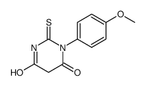 1-(p-Methoxyphenyl)-2-thioxo-2,3-dihydropyrimidine-4,6(1H,5H)-dione结构式