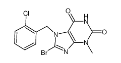 8-bromo-7-(2-chlorobenzyl)-3-methyl-3,7-dihydro-1H-purine-2,6-dione structure