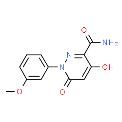 4-Hydroxy-1-(3-methoxyphenyl)-6-oxo-1,6-dihydro-3-pyridazinecarboxamide Structure