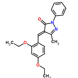 (4E)-4-(2,4-Diethoxybenzylidene)-5-methyl-2-phenyl-2,4-dihydro-3H-pyrazol-3-one结构式