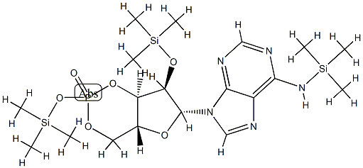 N,2'-O-Bis(trimethylsilyl)adenosine 3',5'-phosphoric acid trimethylsilyl ester picture