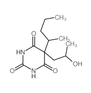 2,4,6(1H,3H,5H)-Pyrimidinetrione,5-(2-hydroxypropyl)-5-(1-methylbutyl)-结构式
