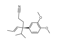 (5E,4S)-(+)-4-(3,4-dimethoxyphenyl)-4-isopropylhept-5-enenitrile Structure