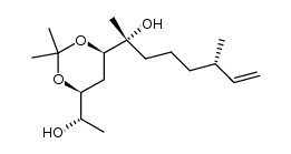 (2R,6S)-2-((4R,6S)-6-((S)-1-hydroxyethyl)-2,2-dimethyl-1,3-dioxan-4-yl)-6-methyloct-7-en-2-ol Structure