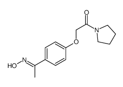 2-[4-[(E)-N-hydroxy-C-methylcarbonimidoyl]phenoxy]-1-pyrrolidin-1-ylethanone Structure