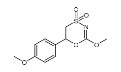 2-methoxy-6-(4-methoxy-phenyl)-5,6-dihydro-[1,4,3]oxathiazine 4,4-dioxide Structure