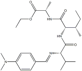 N-[[4-(Dimethylamino)phenyl]methylene]-L-Val-L-Ile-L-Ala-OEt结构式
