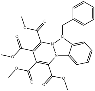 5-Benzyl-5H-pyridazino[1,2-a]benzotriazole-7,8,9,10-tetracarboxylic acid tetramethyl ester Structure