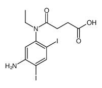 3-[(5-amino-2,4-diiodo-phenyl)-ethyl-carbamoyl]propanoic acid Structure