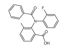 2-[N-Benzoyl(2-fluorophenyl)amino]-3-methylbenzoic acid结构式