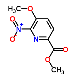 5-甲氧基-6-硝基吡啶甲酸甲酯结构式