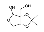 2-C-hydroxymethyl-2,3-O-isopropylidene-D-erythrofuranose结构式