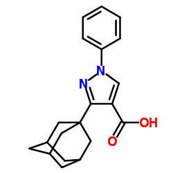 3-(Adamantan-1-yl)-1-phenyl-1H-pyrazole-4-carboxylic acid Structure