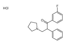 1-(3-fluorophenyl)-2-phenyl-3-pyrrolidin-1-ylpropan-1-one,hydrochloride结构式