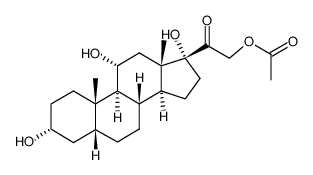 3β-四氢氢化可的松21-乙酸盐结构式