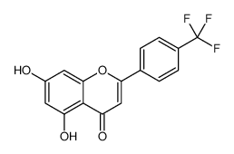 5,7-dihydroxy-2-[4-(trifluoromethyl)phenyl]chromen-4-one Structure