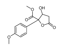 methyl 3-hydroxy-2-(4-methoxyphenyl)-5-oxooxolane-2-carboxylate结构式