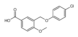3-[(4-chlorophenoxy)methyl]-4-methoxybenzoic acid结构式