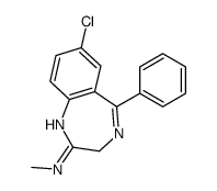 7-chloro-N-methyl-5-phenyl-3H-1,4-benzodiazepin-2-amine结构式