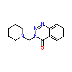 3-(1-Piperidinylmethyl)-1,2,3-benzotriazin-4(3H)-one结构式