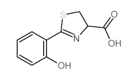 4-Thiazolecarboxylic acid, 4,5-dihydro-2-(2-hydroxyphenyl)- structure