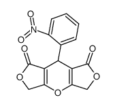 8-(2-Nitrophenyl)-1,3,5,7-tetrahydro-8H-difuro[3,4-b,3',4'-e]pyran-1,7-dion结构式
