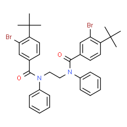 N,N'-1,2-ethanediylbis(3-bromo-4-tert-butyl-N-phenylbenzamide)结构式