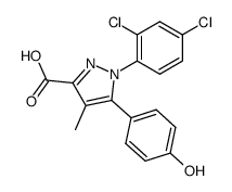 1-(2,4-dichlorophenyl)-5-(4-hydroxyphenyl)-4-methyl-1H-pyrazole-3-carboxylic acid结构式