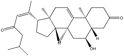6α-Hydroxy-5α-cholesta-9(11),20(22)-diene-3,23-dione结构式
