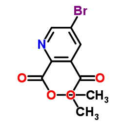 5-溴-吡啶-2,3-二甲酸二甲酯结构式