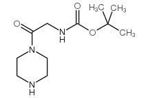 (2-氧代-2-哌嗪-1-乙基)-氨基甲酸叔丁酯结构式