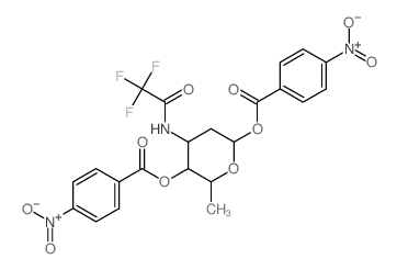 L-lyxo-Hexopyranose,2,3,6-trideoxy-3-[(trifluoroacetyl)amino]-, 1,4-bis(4-nitrobenzoate) (9CI) structure