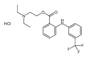 2-(diethylamino)ethyl 2-[3-(trifluoromethyl)anilino]benzoate,hydrochloride Structure