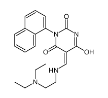 (5Z)-5-[[2-(diethylamino)ethylamino]methylidene]-1-naphthalen-1-yl-1,3-diazinane-2,4,6-trione结构式