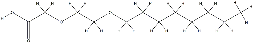 α-羧甲基-ω-辛氧基-聚(氧化-1,2-乙二基)结构式