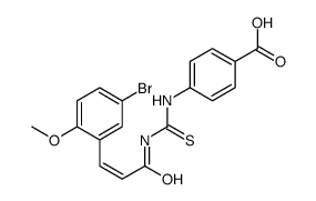 4-[[[[3-(5-BROMO-2-METHOXYPHENYL)-1-OXO-2-PROPENYL]AMINO]THIOXOMETHYL]AMINO]-BENZOIC ACID结构式