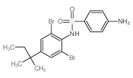 Benzenesulfonamide,4-amino-N-[2,6-dibromo-4-(1,1-dimethylpropyl)phenyl]- Structure